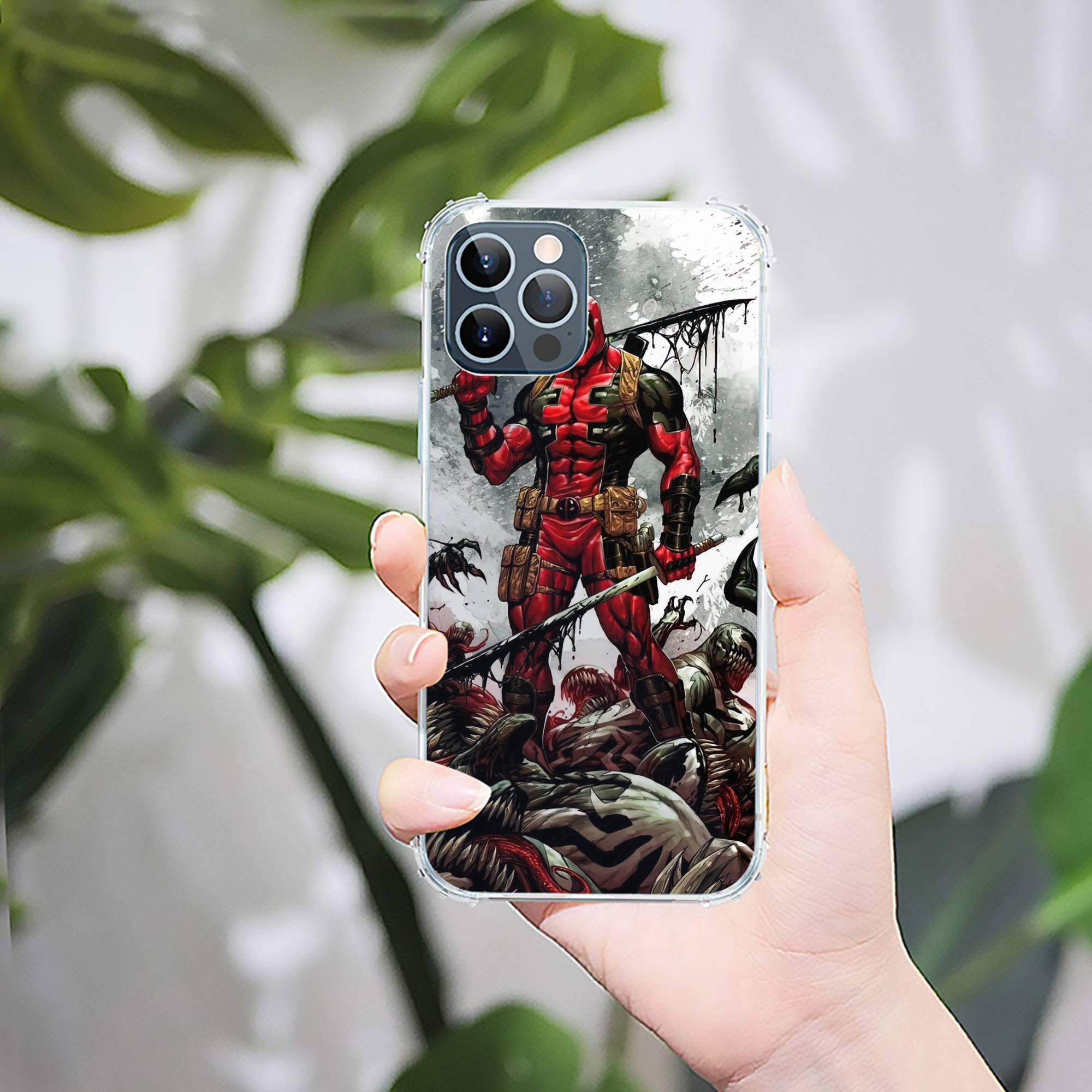 （画像用） Deadpool デッドプール 【iPhone 12シリーズ対応】透明スマホケース（クリアソフトケース）